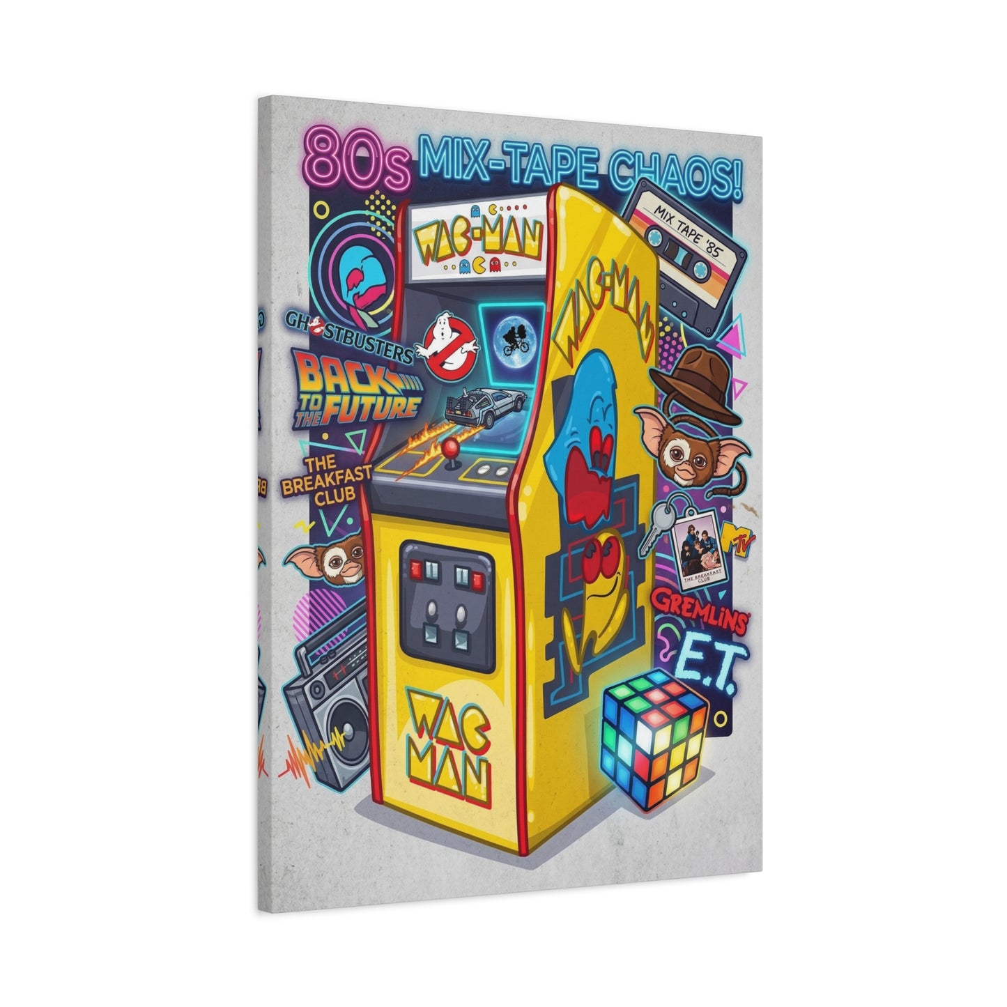 1980's Pop Culture Canvas Wall Art Print