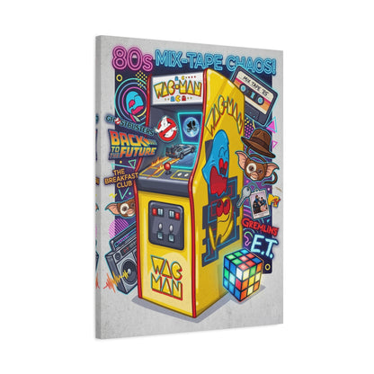 1980's Pop Culture Canvas Wall Art Print
