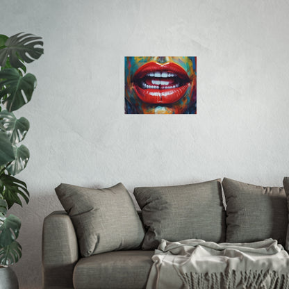Colorful Pop Art Lip Poster Fine Art Print