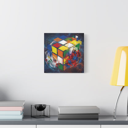 Magic Cube Abstract Canvas Wall Art Print — Matte Stretched Canvas