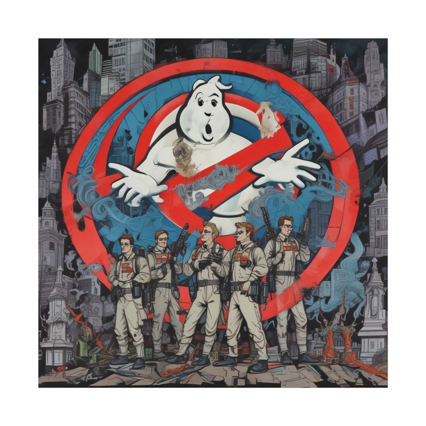 Ghostbusters Vintage Fine Art Poster Print