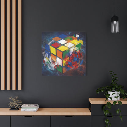 Magic Cube Abstract Canvas Wall Art Print — Matte Stretched Canvas