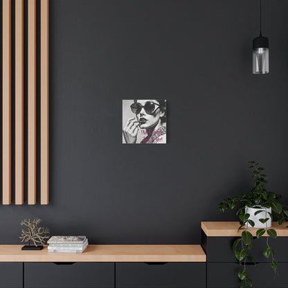 Canvas Wall Art - "I'm Literally Just A Girl" Retro Glam Portrait