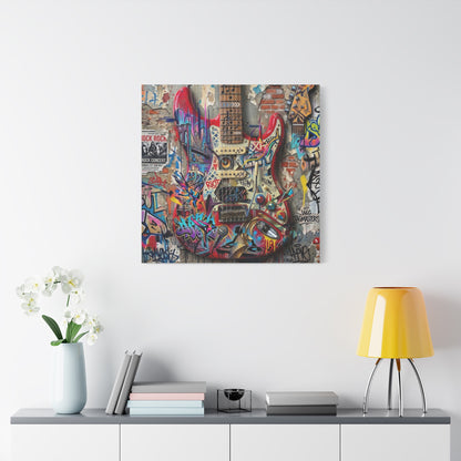 Urban Art Gutair Abstract Canvas Wall Art Print
