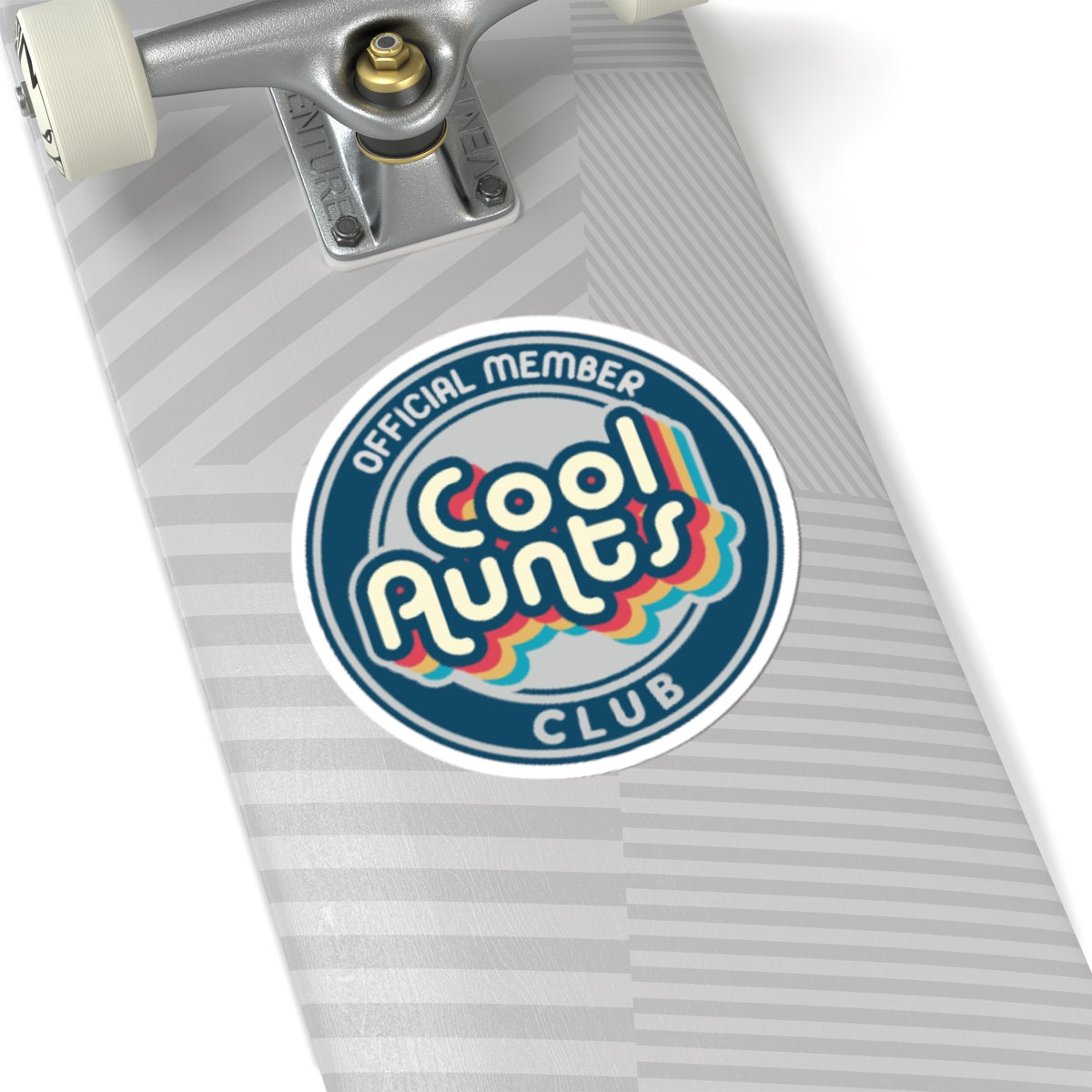 Cool Aunts Club Kiss-Cut Sticker — Retro 'Official Member' Laptop Decal