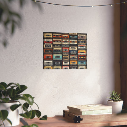 Cassette Tape Collage Fine Art Poster