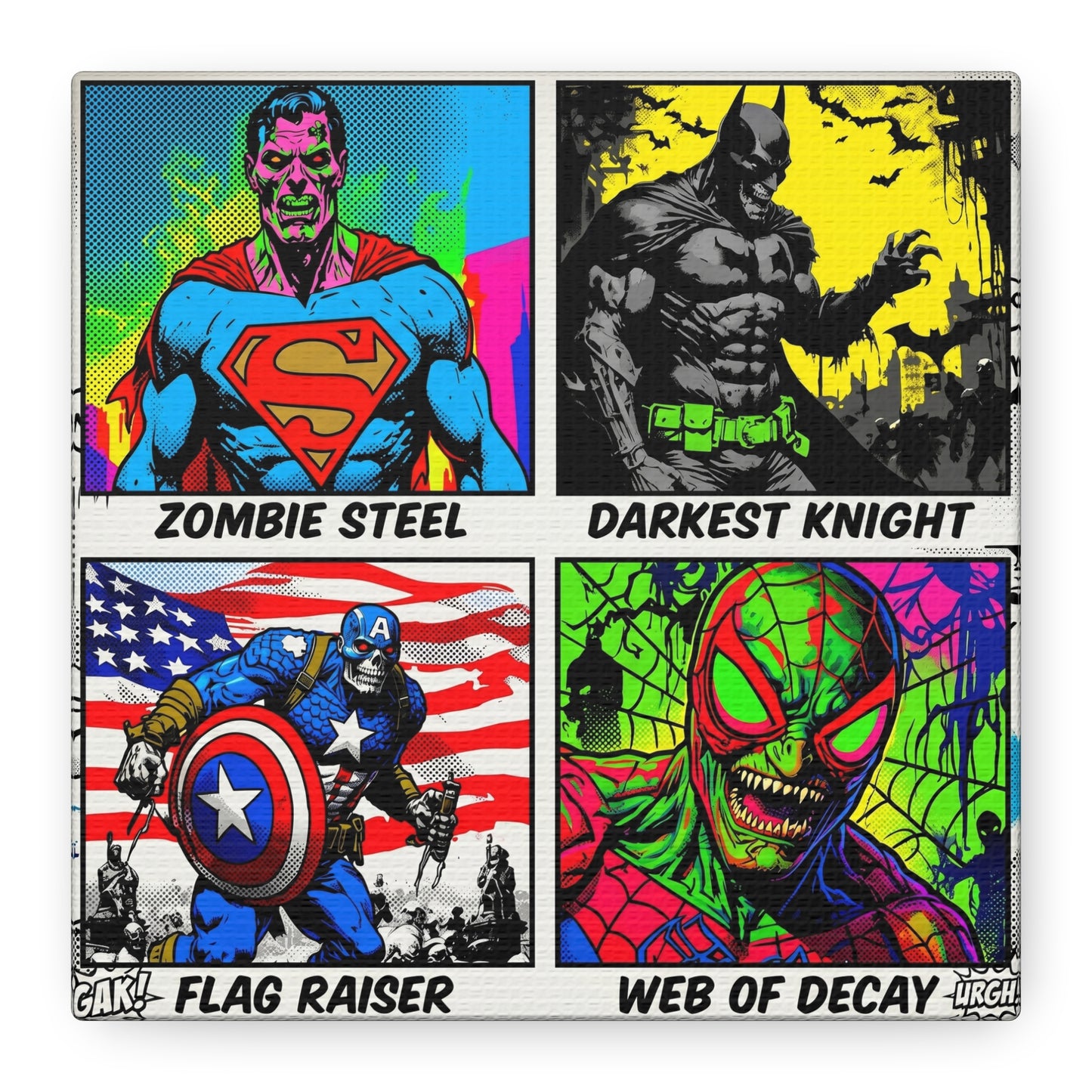 Superhero Pop Canvas Wall Art Print