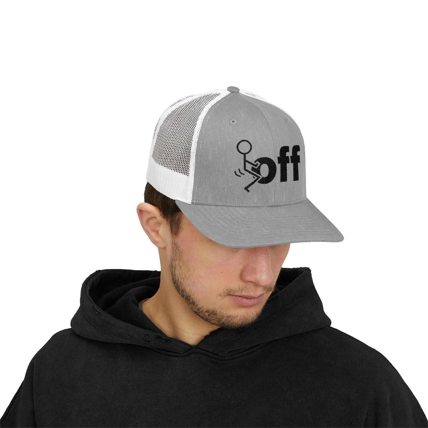Trucker Hat — Stick Figure F*uck ‘Off’ Graphic Snapback