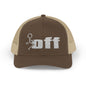 'F Off' Stick Figure Trucker Cap – Retro Distressed Snapback Hat