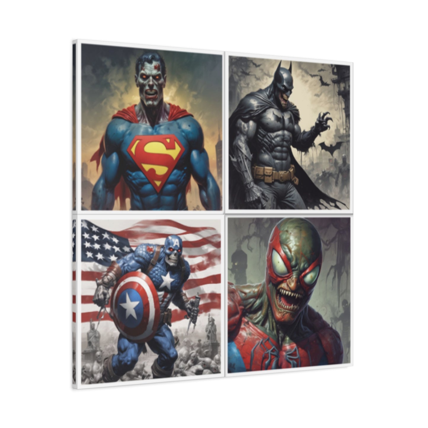Zombie Heros Canvas Wall Art Print