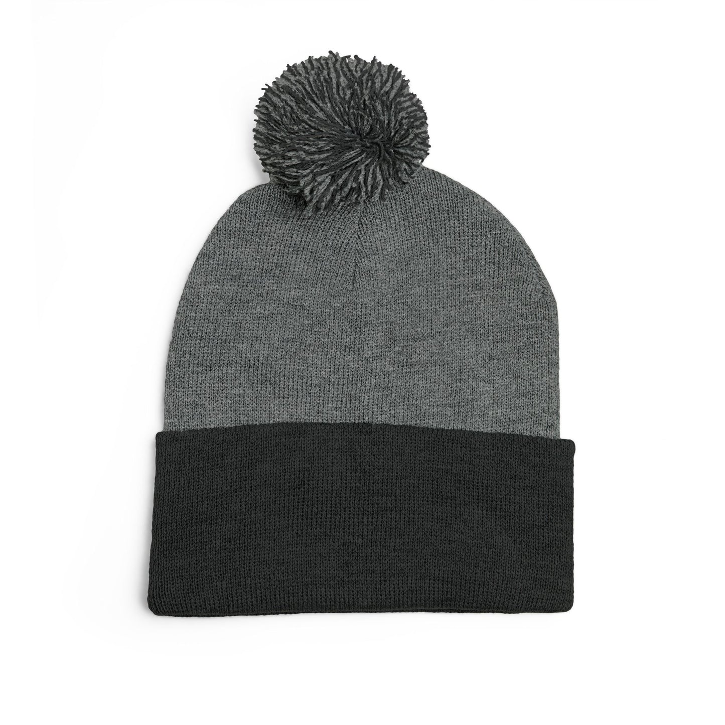 Embroidered Pom-Pom Beanie — "Spitters Are Quitters!" Cozy Winter Hat