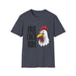 Graphic T-Shirt — "Free Cock Ride" Rooster Novelty Tee