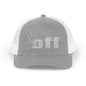 'F Off' Stick Figure Trucker Cap – Retro Distressed Snapback Hat