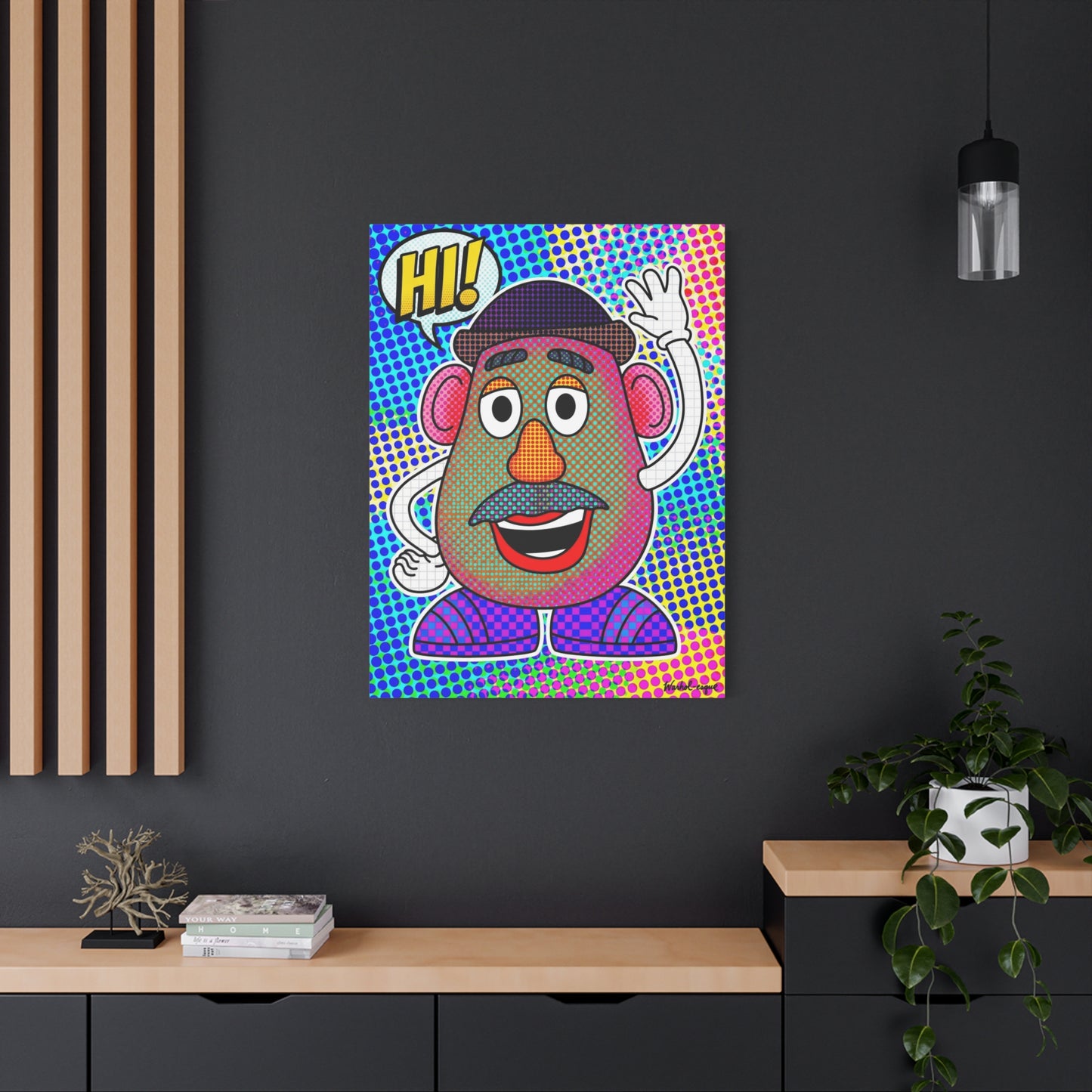 Mr. Head Abstract Canvas Wall Art Print — Matte Stretched Canvas