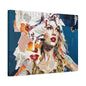 Pop Art Collage Woman Canvas Print — Modern Portrait Wall Art