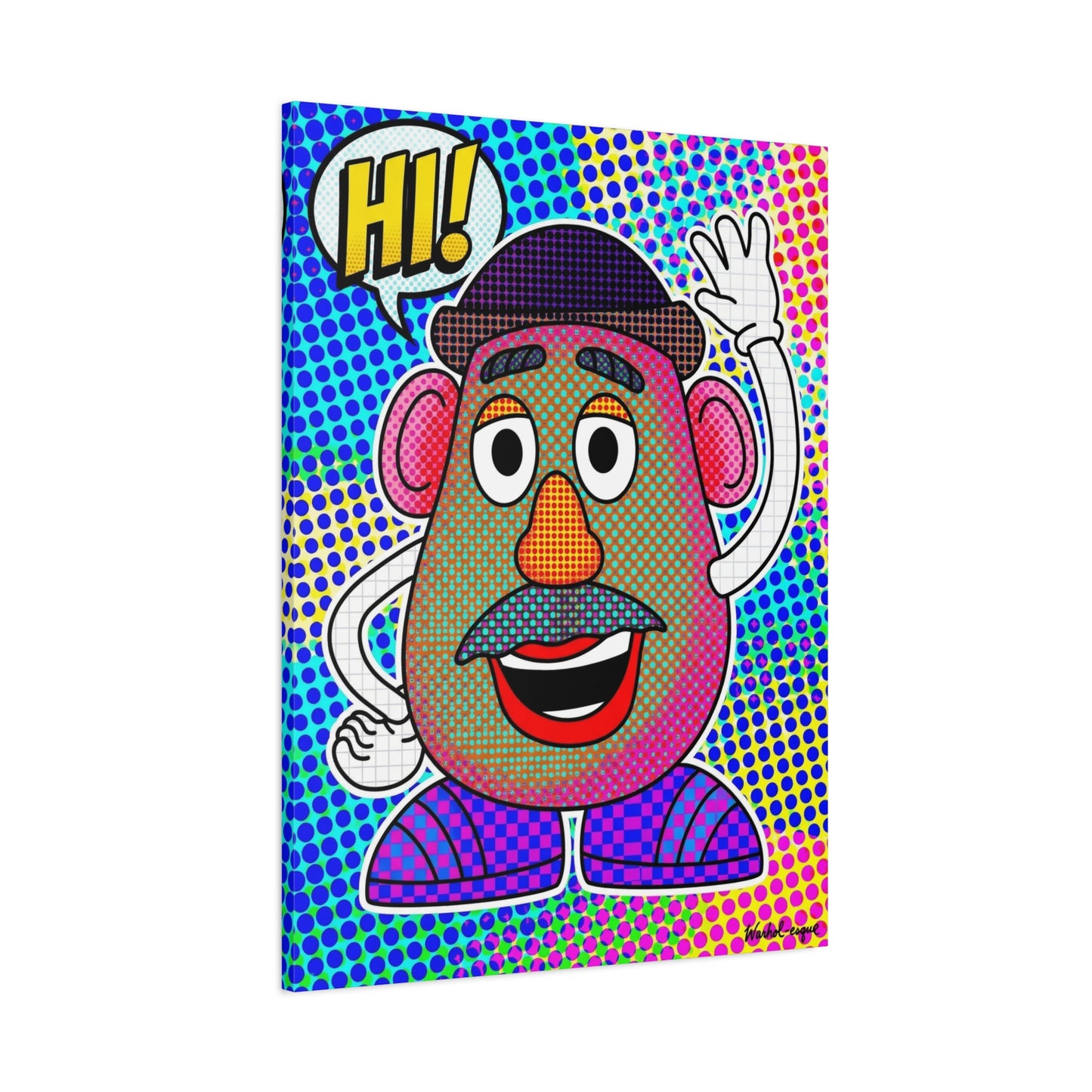 Mr. Head Abstract Canvas Wall Art Print — Matte Stretched Canvas