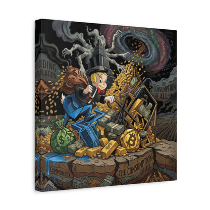 Greed Canvas Wall Art Print