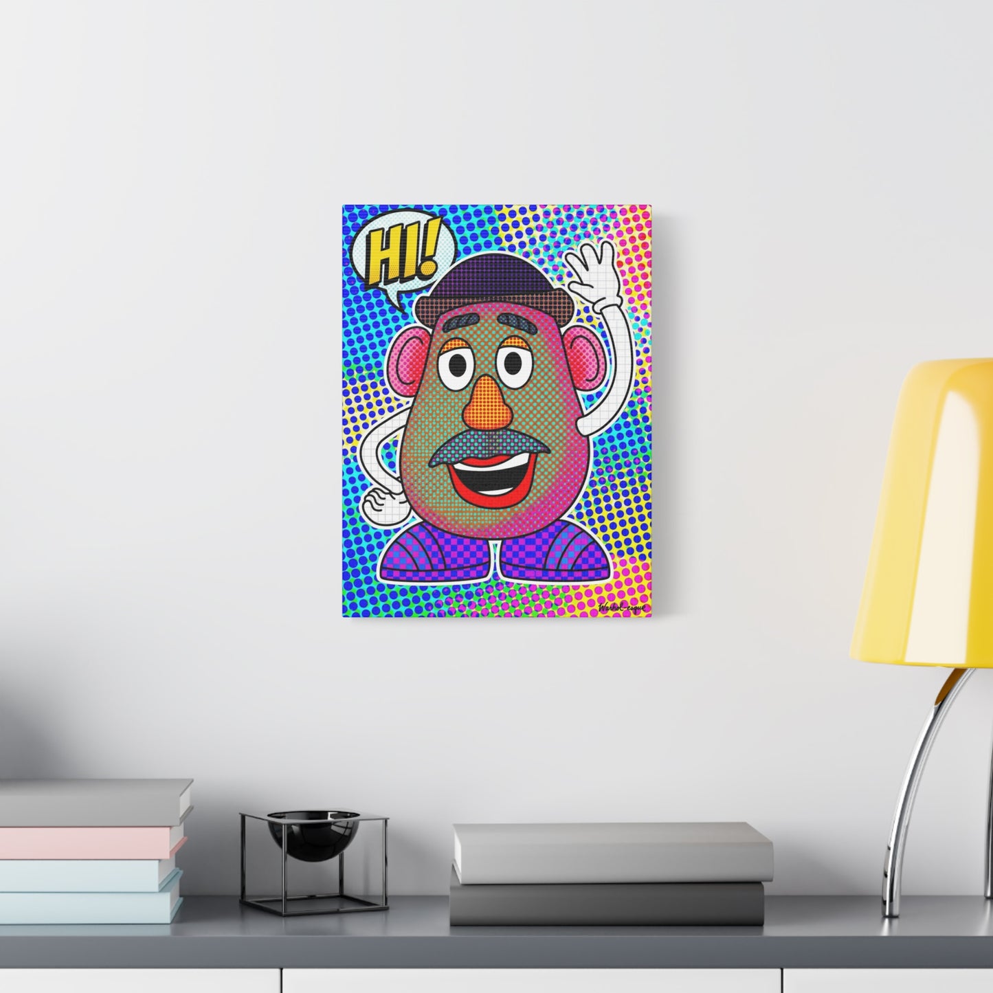 Mr. Head Abstract Canvas Wall Art Print — Matte Stretched Canvas