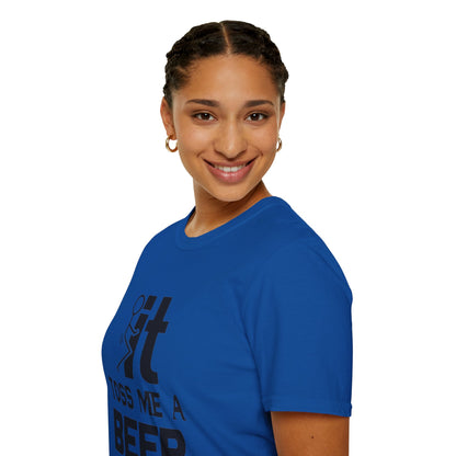 Funny 'Toss Me a Beer' T-Shirt – Beer Toss Party Tee