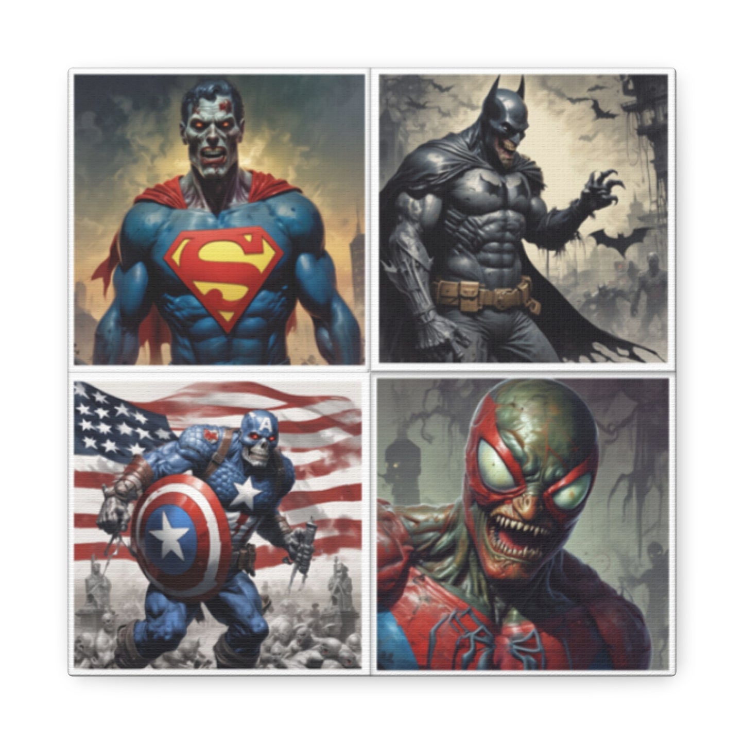 Zombie Heros Canvas Wall Art Print