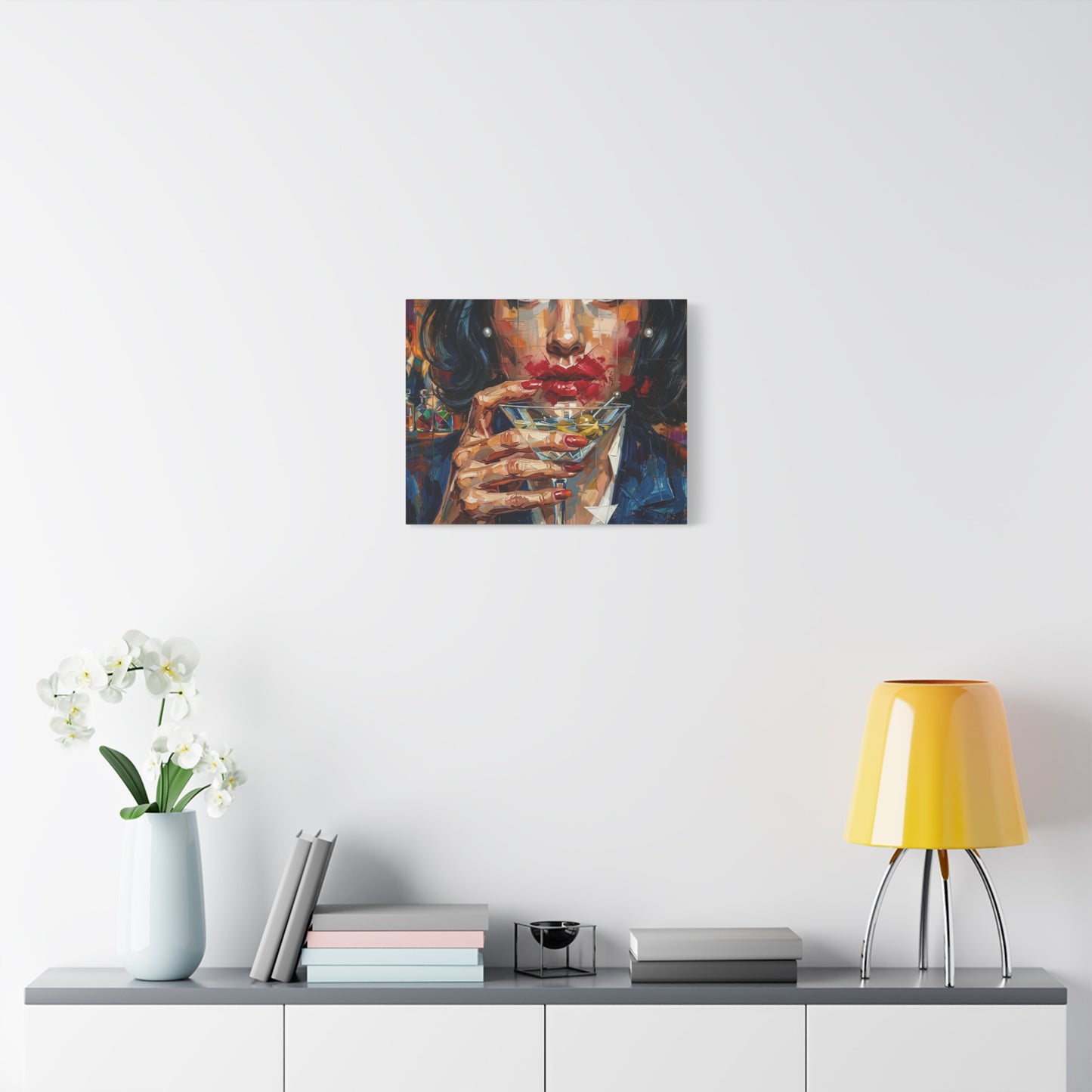 Cocktail Kiss Matte Canvas Wall Art