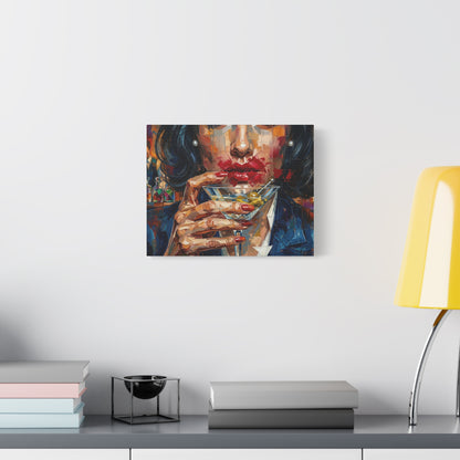 Cocktail Kiss Matte Canvas Wall Art