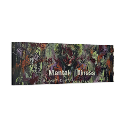 Joker Mental Health Abstract Canvas Wall Art — Matte Stretched 1.25"