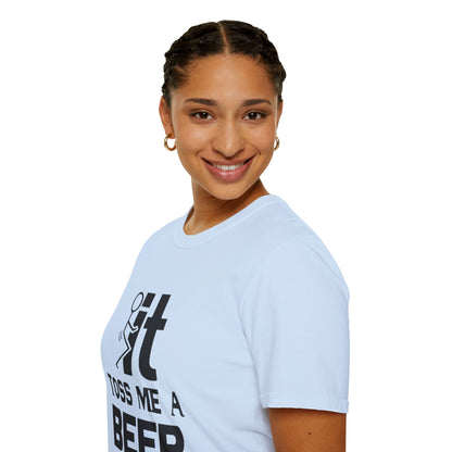 Funny 'Toss Me a Beer' T-Shirt – Beer Toss Party Tee