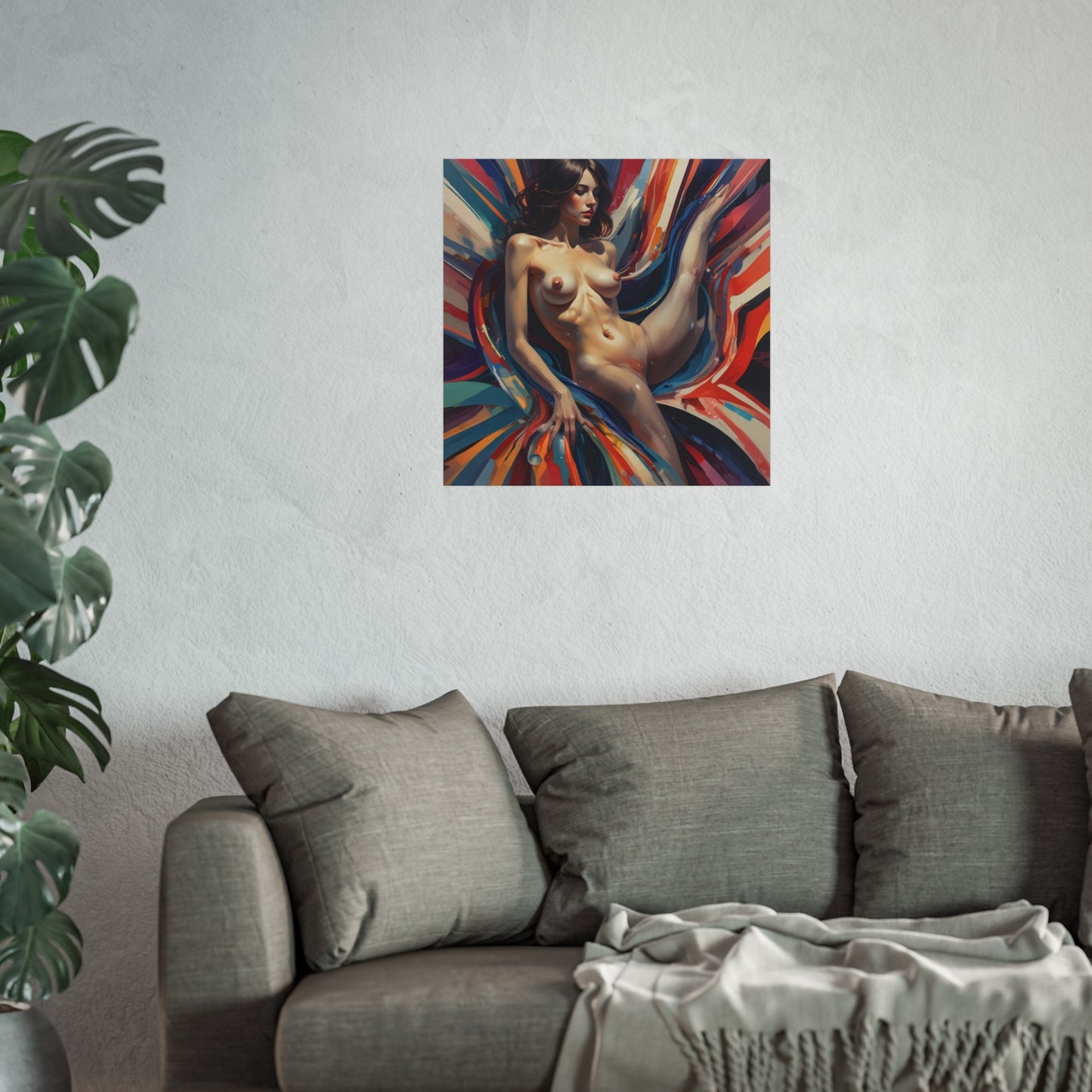 Fine Art Poster — Colorful Figurative Nude Art Print