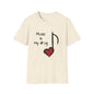 Music Is My Drug T-Shirt – Heart Note Graphic Tee for Musicians & Music Lovers