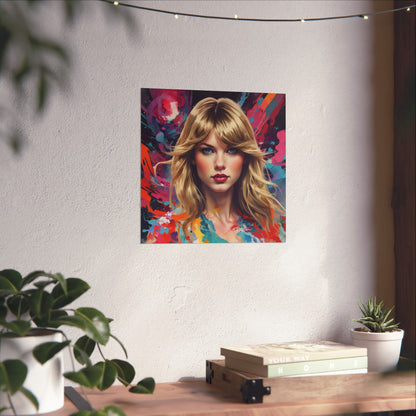 Taylor-Inspired Pop Art Portrait Poster Fine Art Wall Print