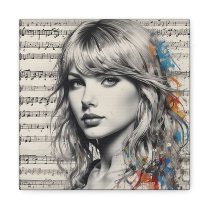 Swift Inspired - Portrait Music Canvas