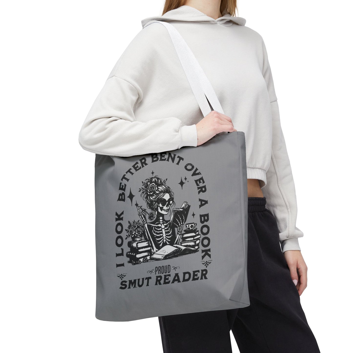 Smut Reader Tote Bag – "I Look Better Bent Over a Book" Booklover Gift