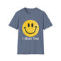 Funny 'I Hate You' Smiley T-Shirt — Retro Distressed Yellow Smiley Tee
