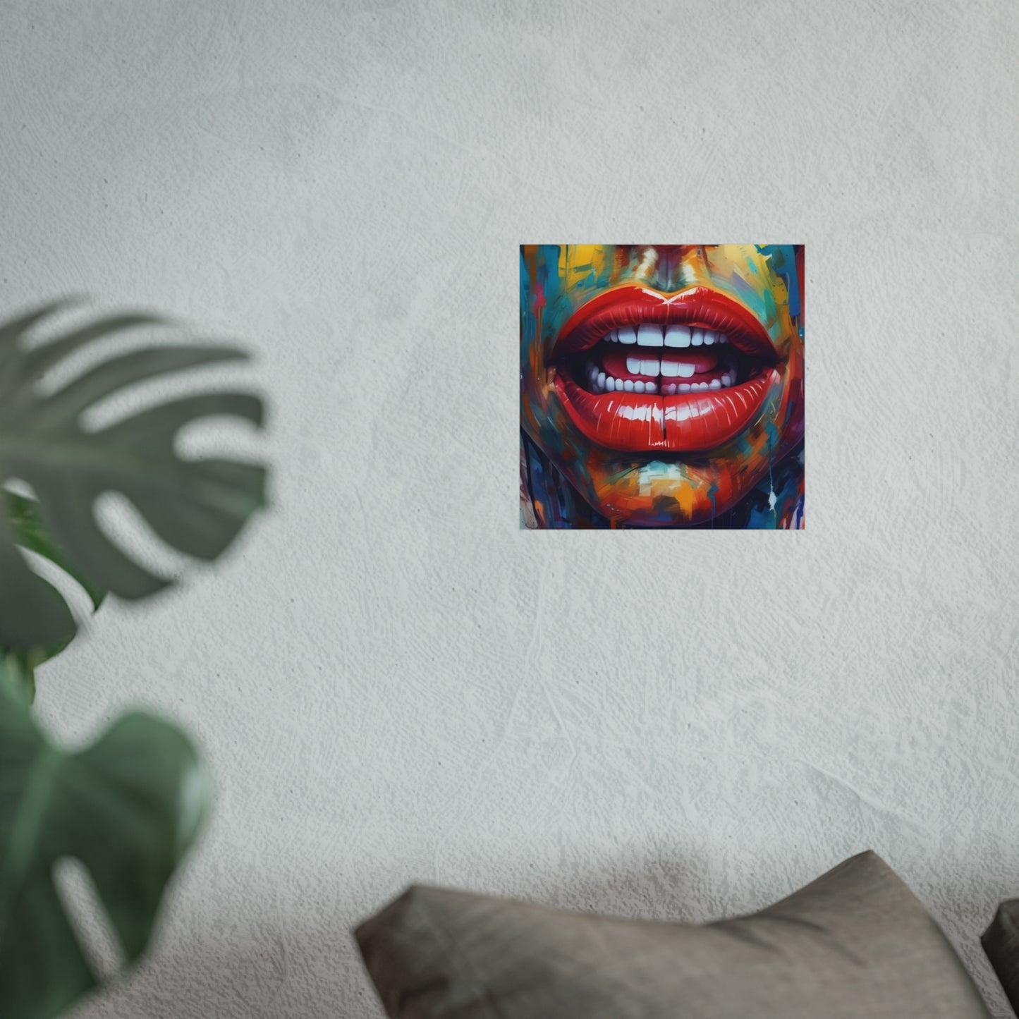 Colorful Pop Art Lip Poster Fine Art Print