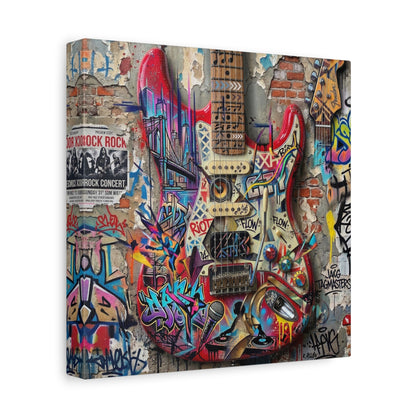 Urban Art Gutair Abstract Canvas Wall Art Print