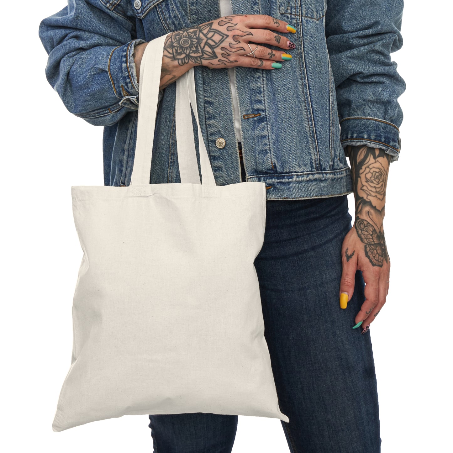 Cute But Psycho Tote Bag — Funny Pink Typography Canvas Grocery Tote