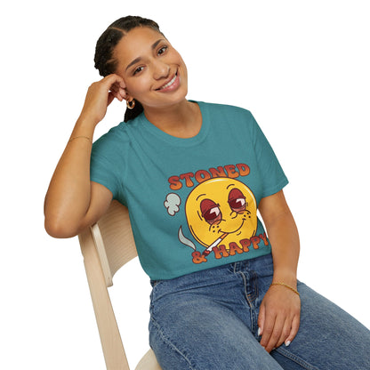 Stoned & Happy Smiley T-Shirt