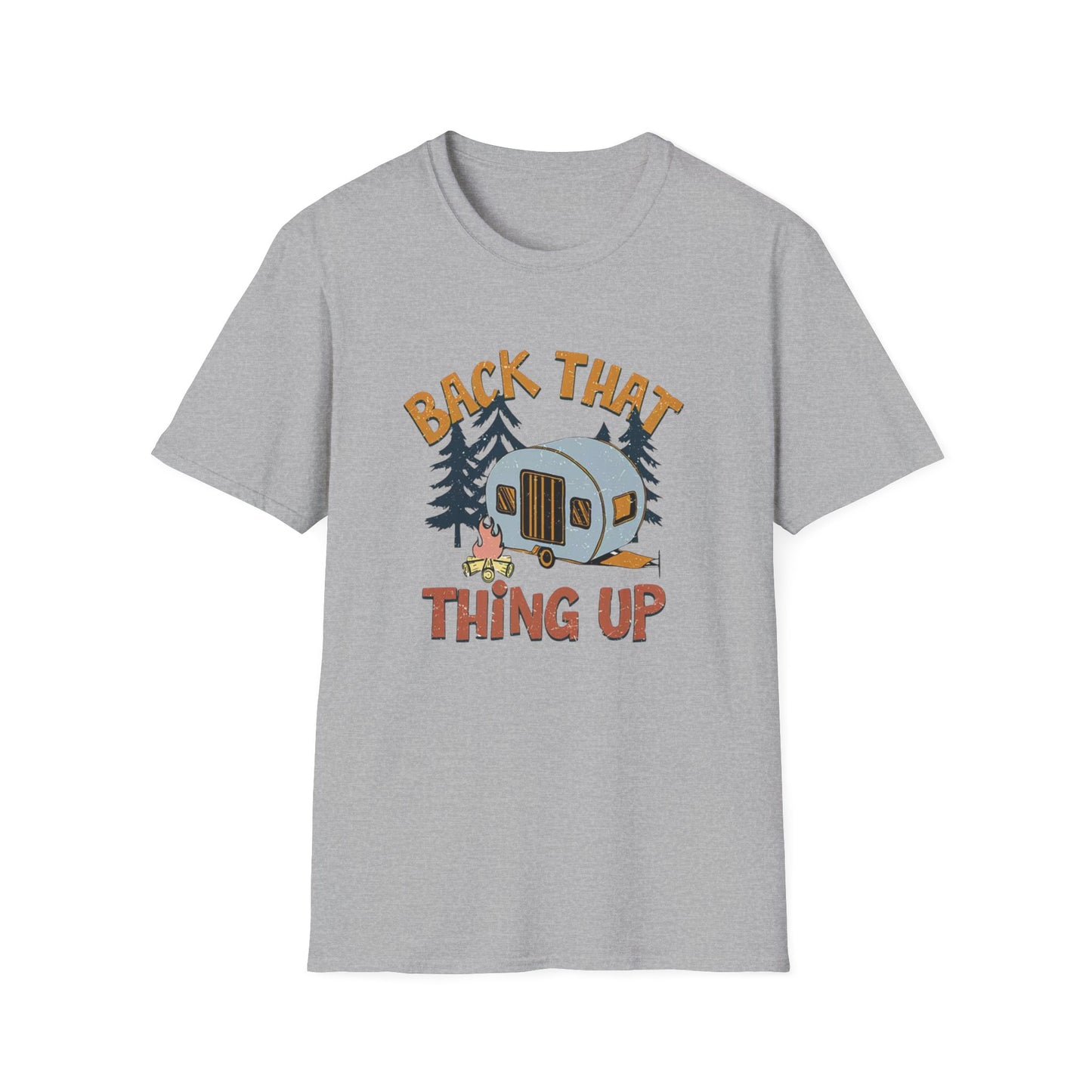 RV Camping T-Shirt — "Back That Thing Up" Retro Camper Graphic Tee