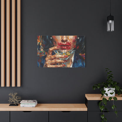 Cocktail Kiss Matte Canvas Wall Art