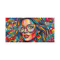 Pop Art Chic Canvas Print — Colorful Retro Neon Portrait