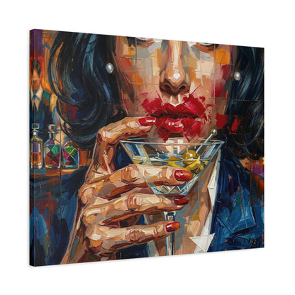 Cocktail Kiss Matte Canvas Wall Art