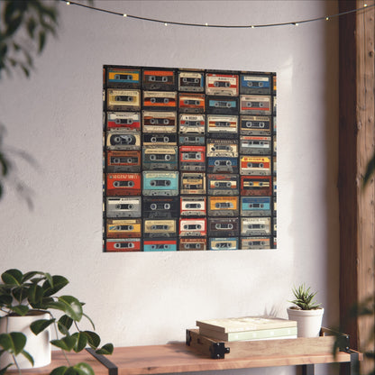 Cassette Tape Collage Fine Art Poster