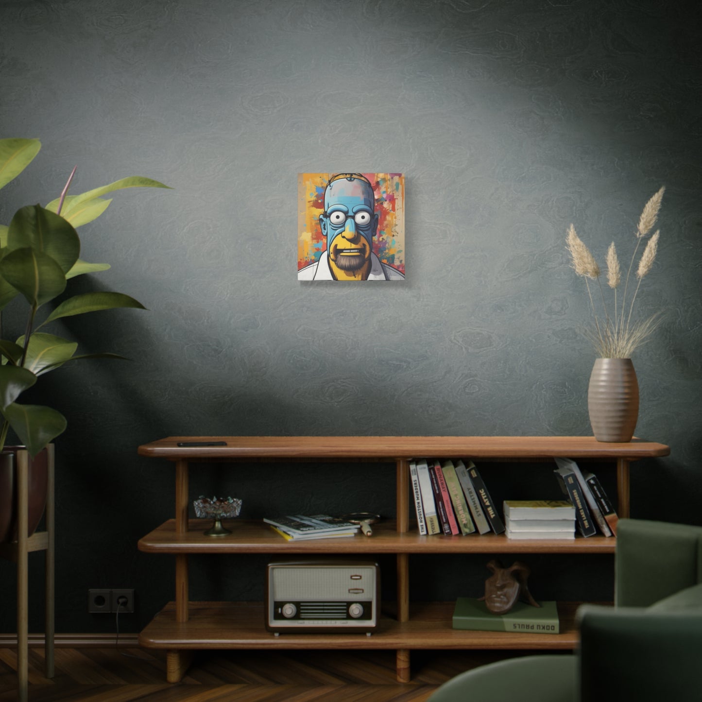 Pop Art Cartoon Canvas Wall Art — Colorful Abstract Character Portrait