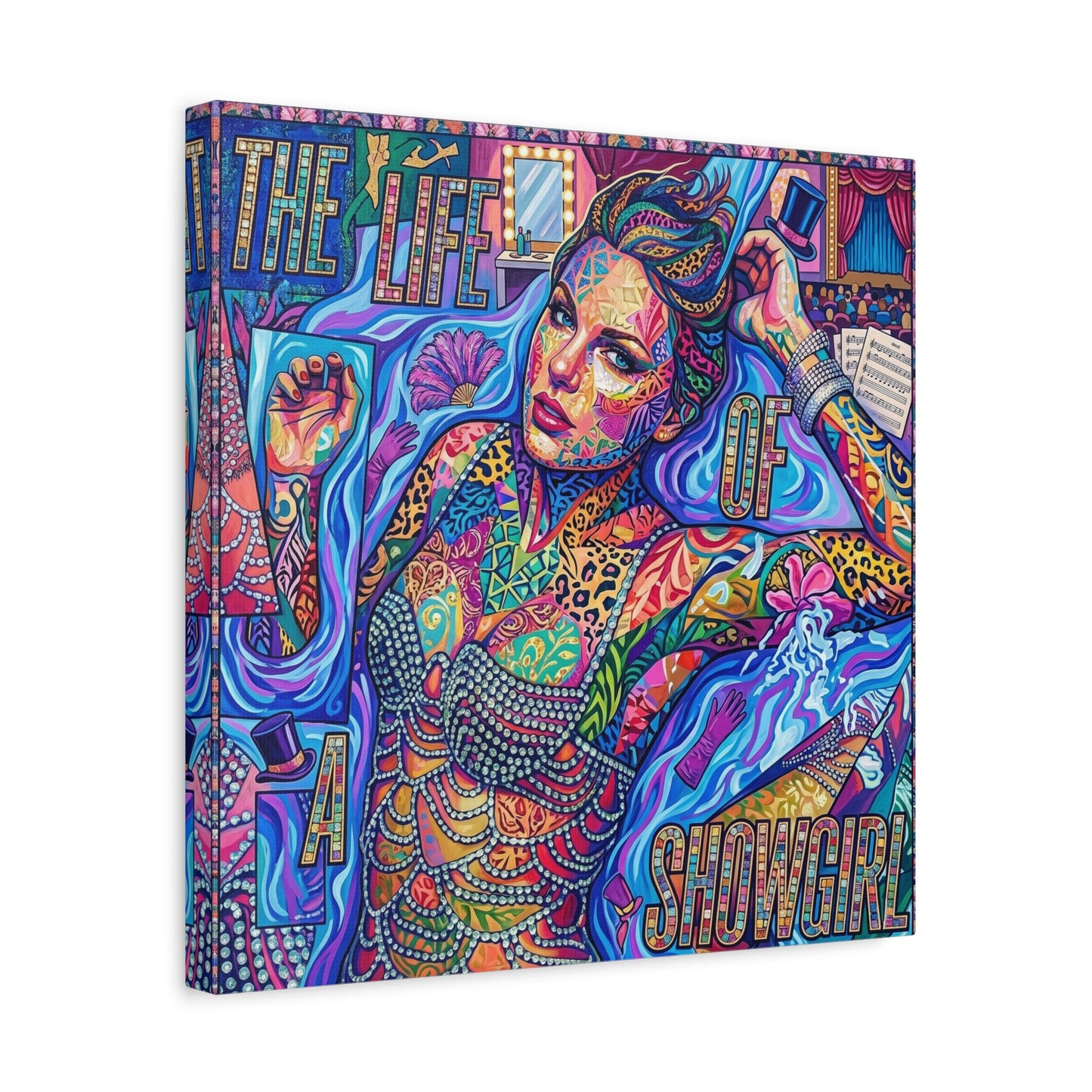 Showgirl Pop Abstract Canvas Wall Art Print