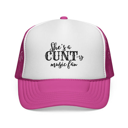 Trucker Hat — "She's a CUNT-y Music Fan" Graphic Cap