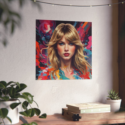 Taylor-Inspired Pop Art Portrait Poster Fine Art Wall Print