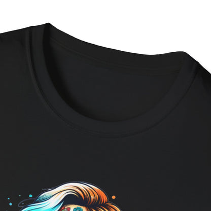 Cool Moms Club Skull T-Shirt — Colorful Day of the Dead Mom Graphic Tee