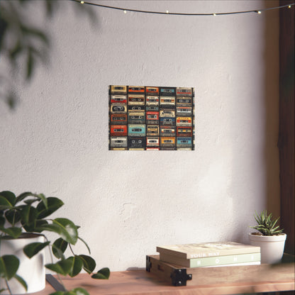 Cassette Tape Collage Fine Art Poster