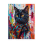 Colorful Cat Poster — Vibrant Black Cat Wall Art (Rolled Poster)